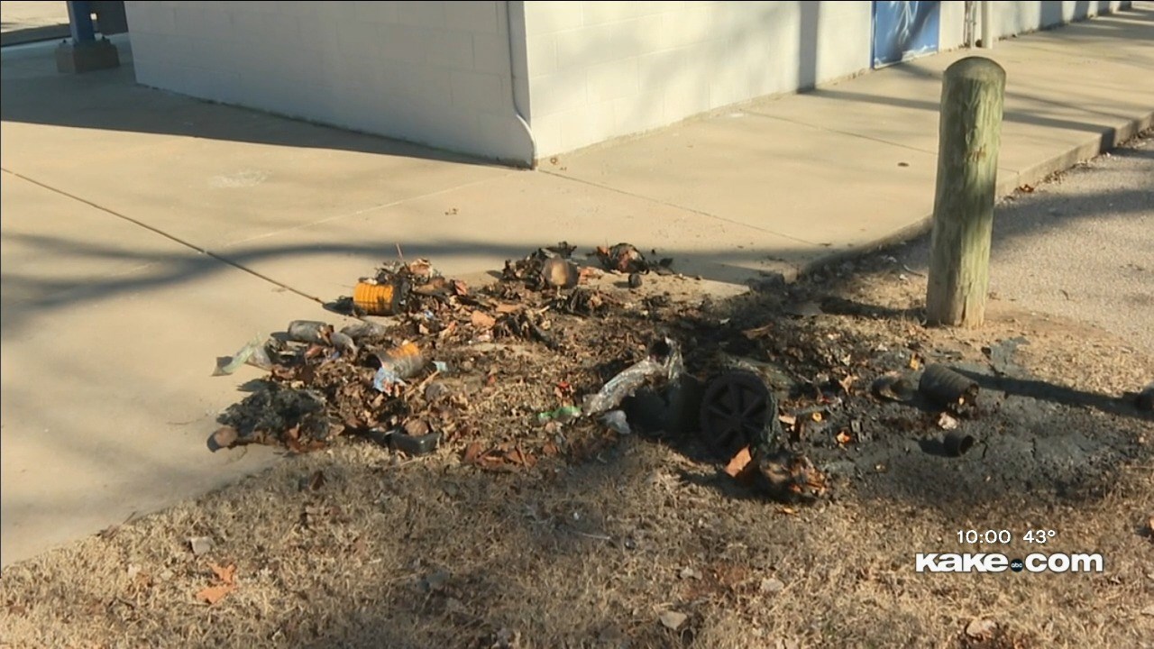 The statue itself was found inside a burnt trash can at Garvey Park, burned and in pieces, on January 30. 