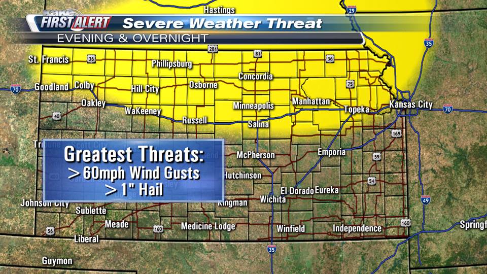 Heat for all of KAKEland while Northern Kansas could see severe weather