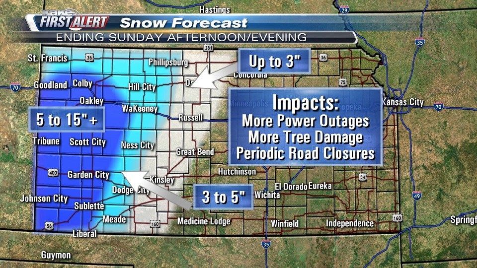 Heavy, wet snow continues in western Kansas KAKE