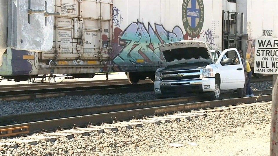 No injuries after truck vs. train crash in north Wichita KAKE