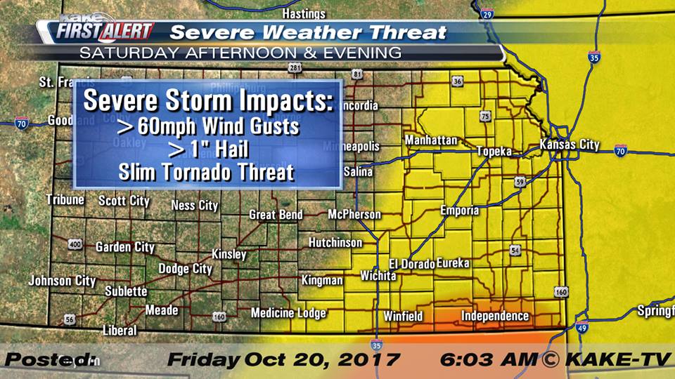 Saturday severe weather threat returns to Kansas - KAKE