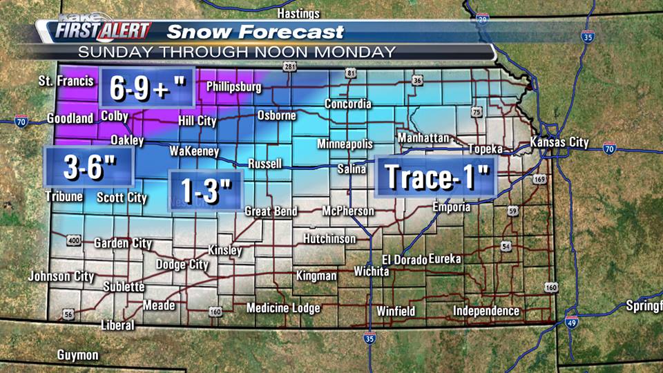 Winter weather conditions expected for most of western Kansas - KTEN.com