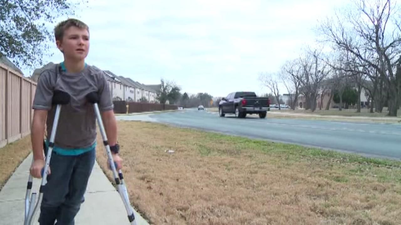 Boy crawls home after hitandrun driver crushes leg KAKE