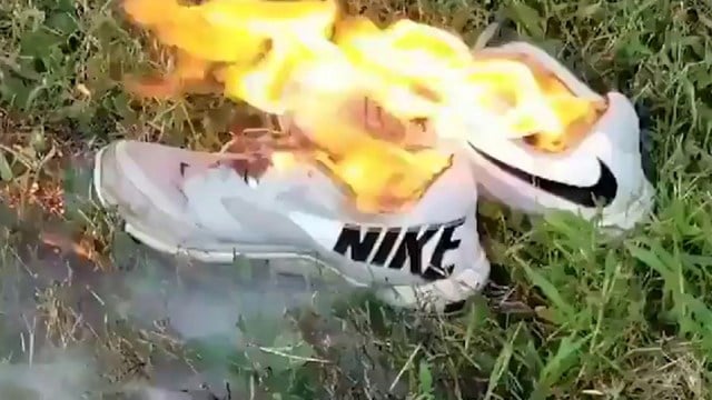 Burned nike outlet shoes