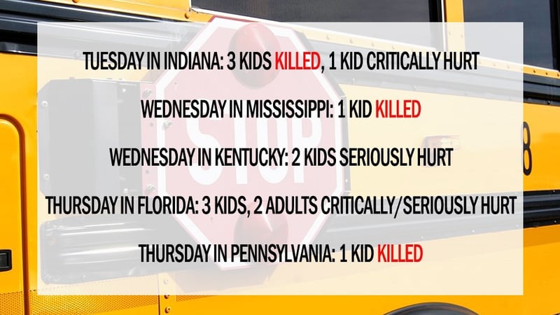 Image result for 5 kids die in 3 days waiting for school buses