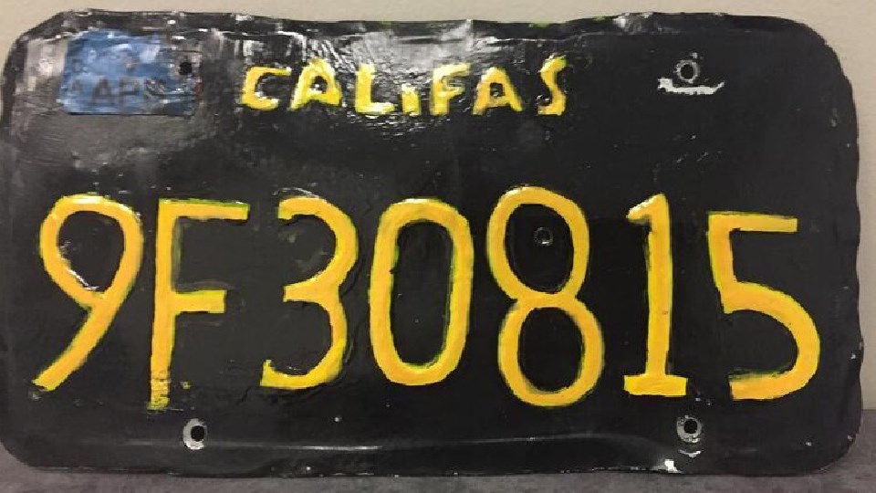 Badly Made Fake License Plate Leads To Truck Driver S Arrest