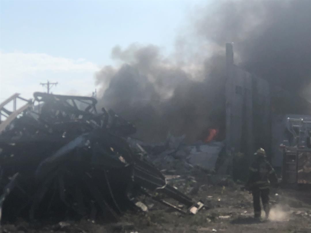 FD Fire in Delano caused by demolition work KAKE