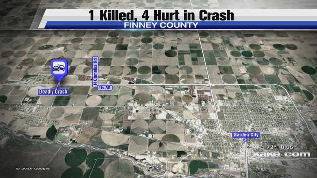 1 Killed 4 Hurt In Crash Near Garden City