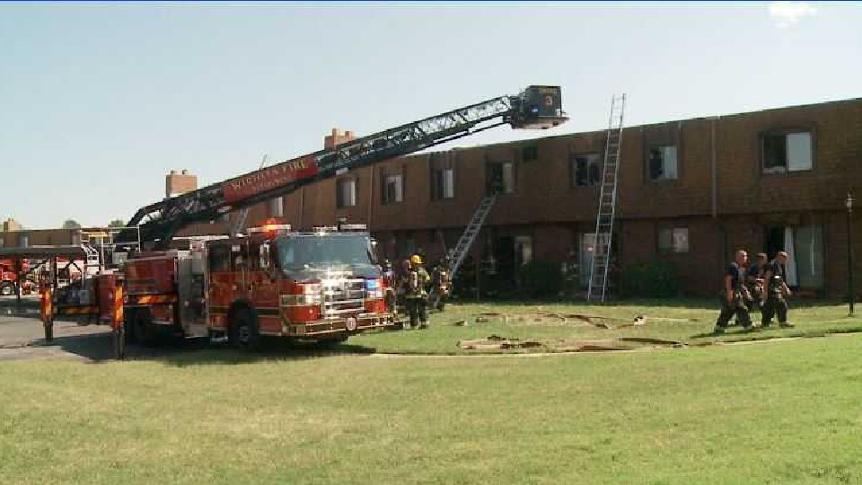 East Wichita Apartment Fire Displaces 18 People - KAKE