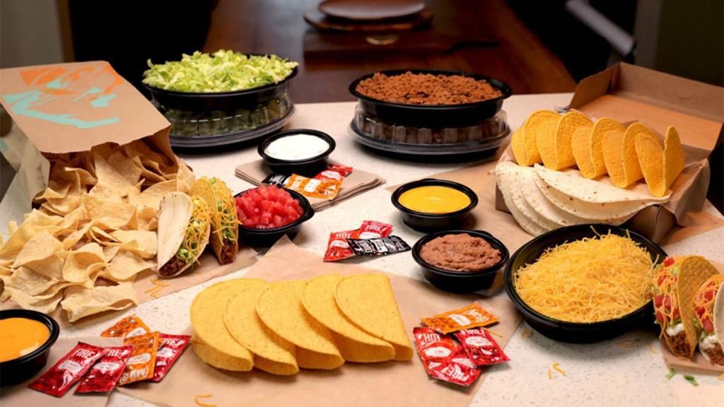 Taco Bell has takehome taco bar kits that feed 6 people for just 25