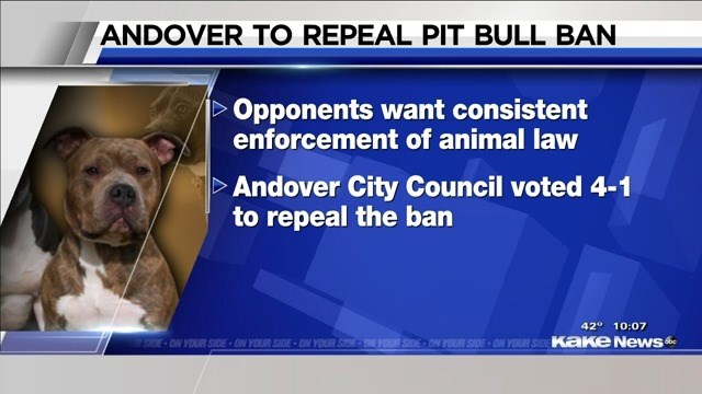 Andover City Council Votes To Lift 20 Year Ban On Pit Bulls Kake