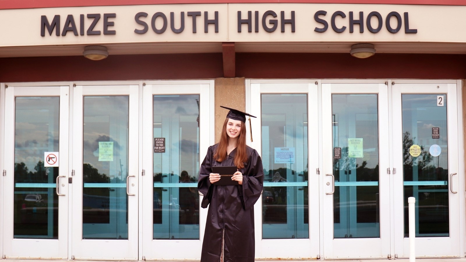 Maize South High School graduate gets private ceremony after testing