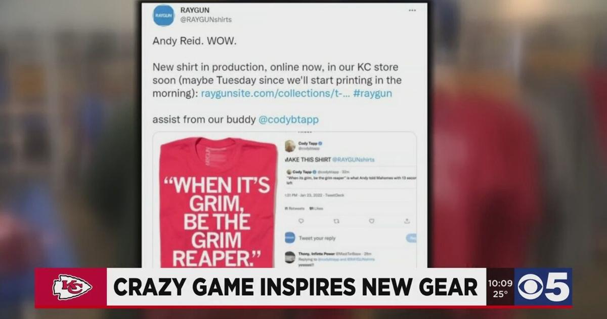 Raygun releases 'reaper' T-shirt after Chiefs win over Bills