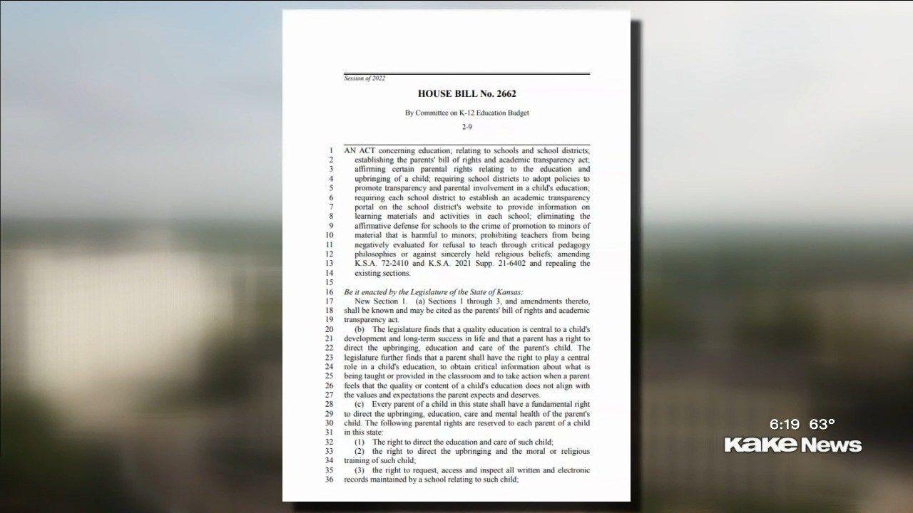 Kansas legislators, Wichita teacher's union at odds over transparency bill KAKE
