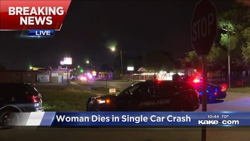 Woman dies in single car crash