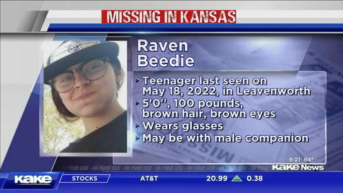 Missing in Kansas: Raven Beedie