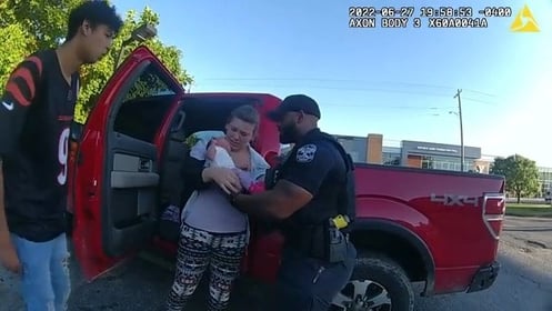 Police officer saves 1-week-old baby who stopped breathing