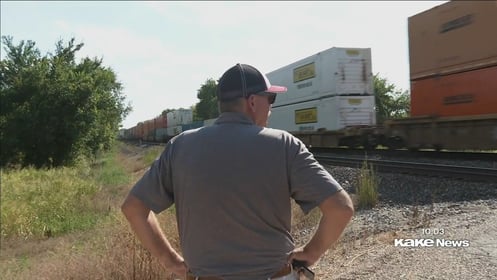 Residents trapped by trains