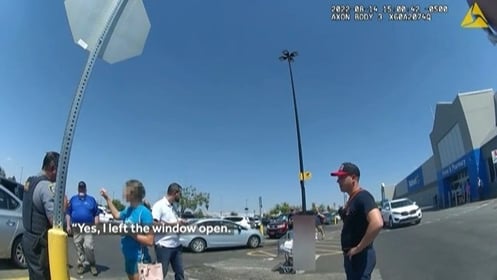 Mom arrested after leaving kids in hot car