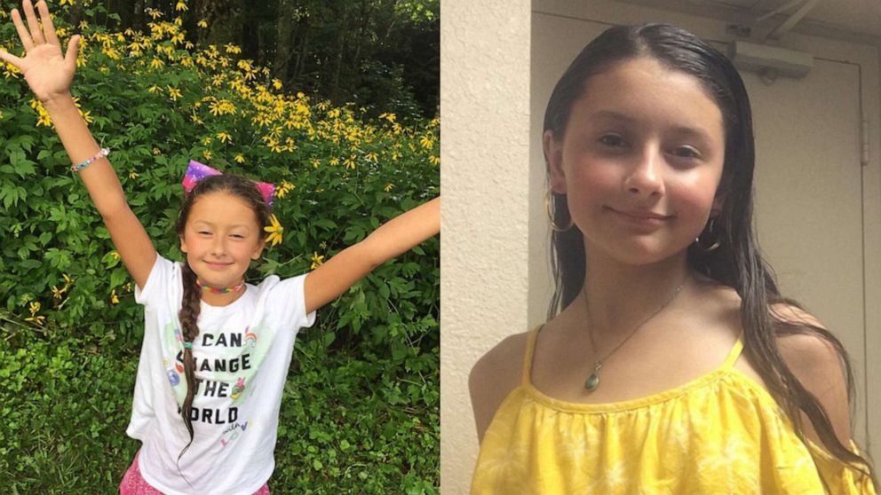 Two undated images of Madalina Cojocari, 11, released by the FBI.