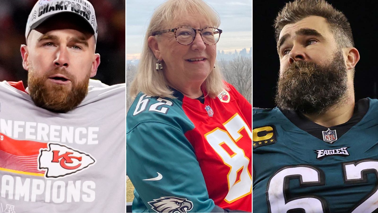 Mama Kelce created an Eagles-Chiefs' mashup jersey to support both