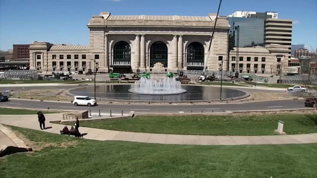 NFL Draft stage construction begins outside Union Station