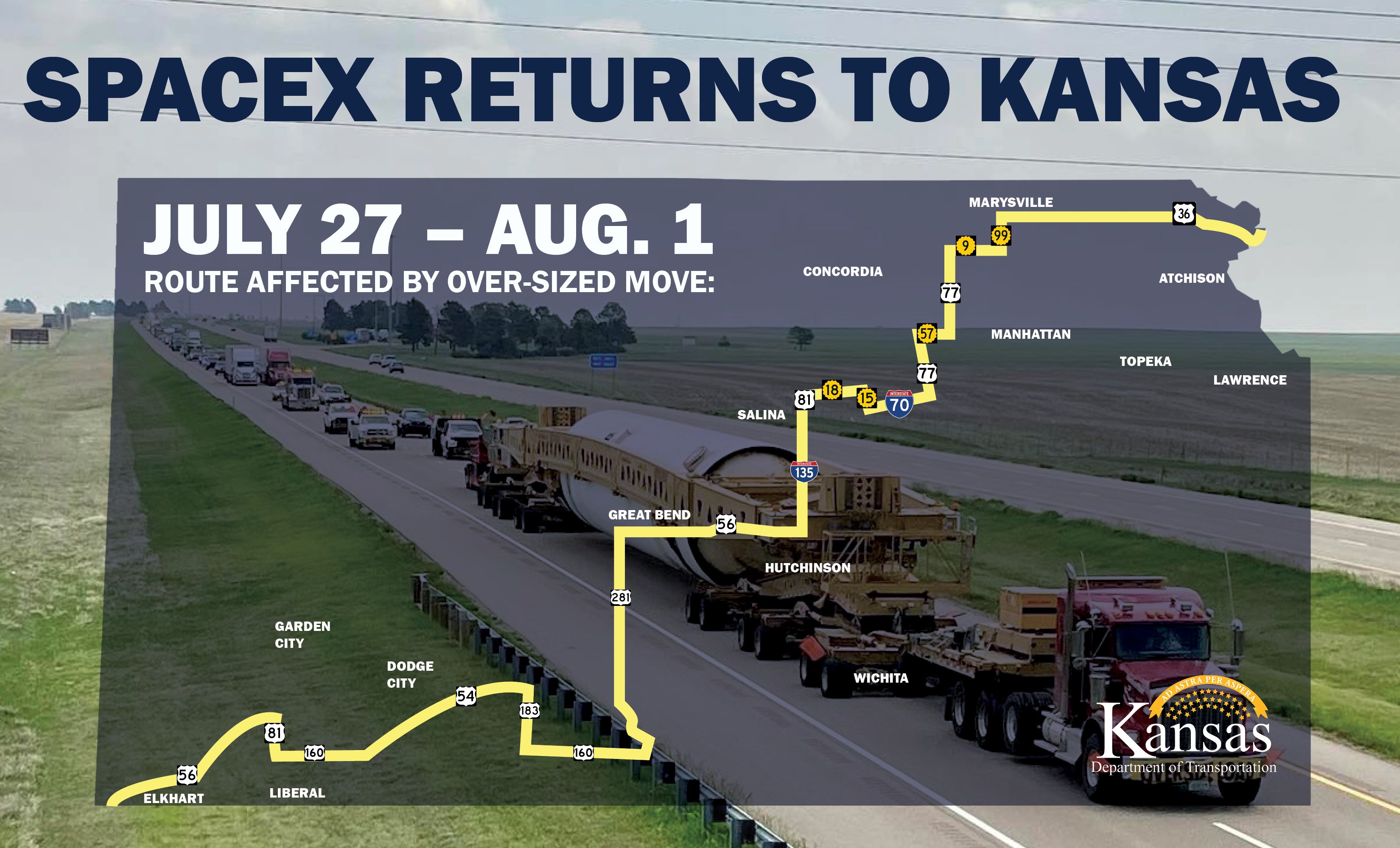 Courtesy Kansas Dept. of Transportation - July 27, 2023