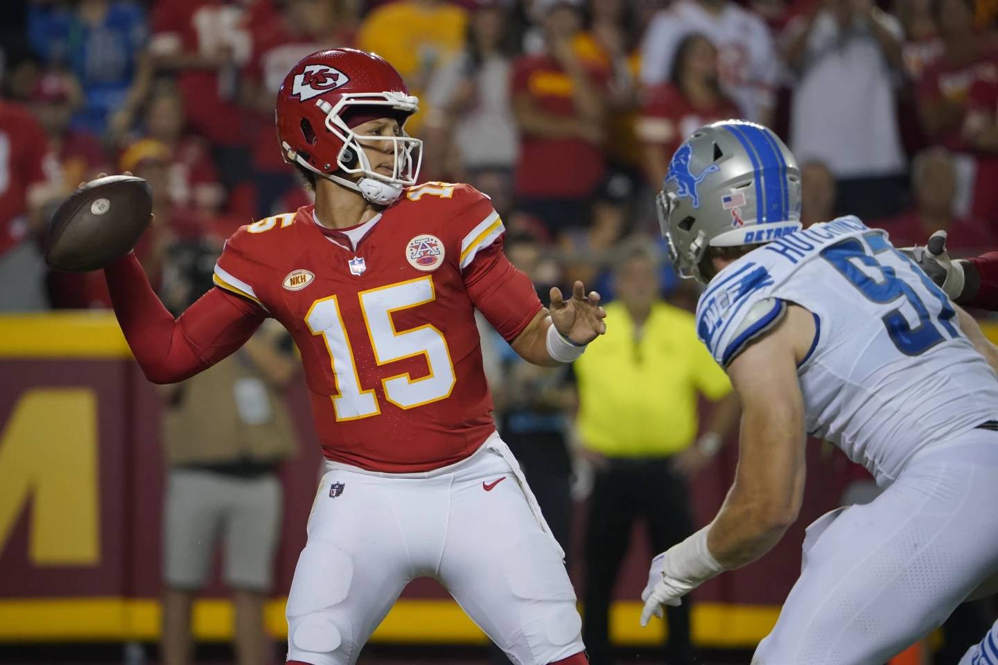 Kansas City Chiefs running back Jerick McKinnon (1) celebrates