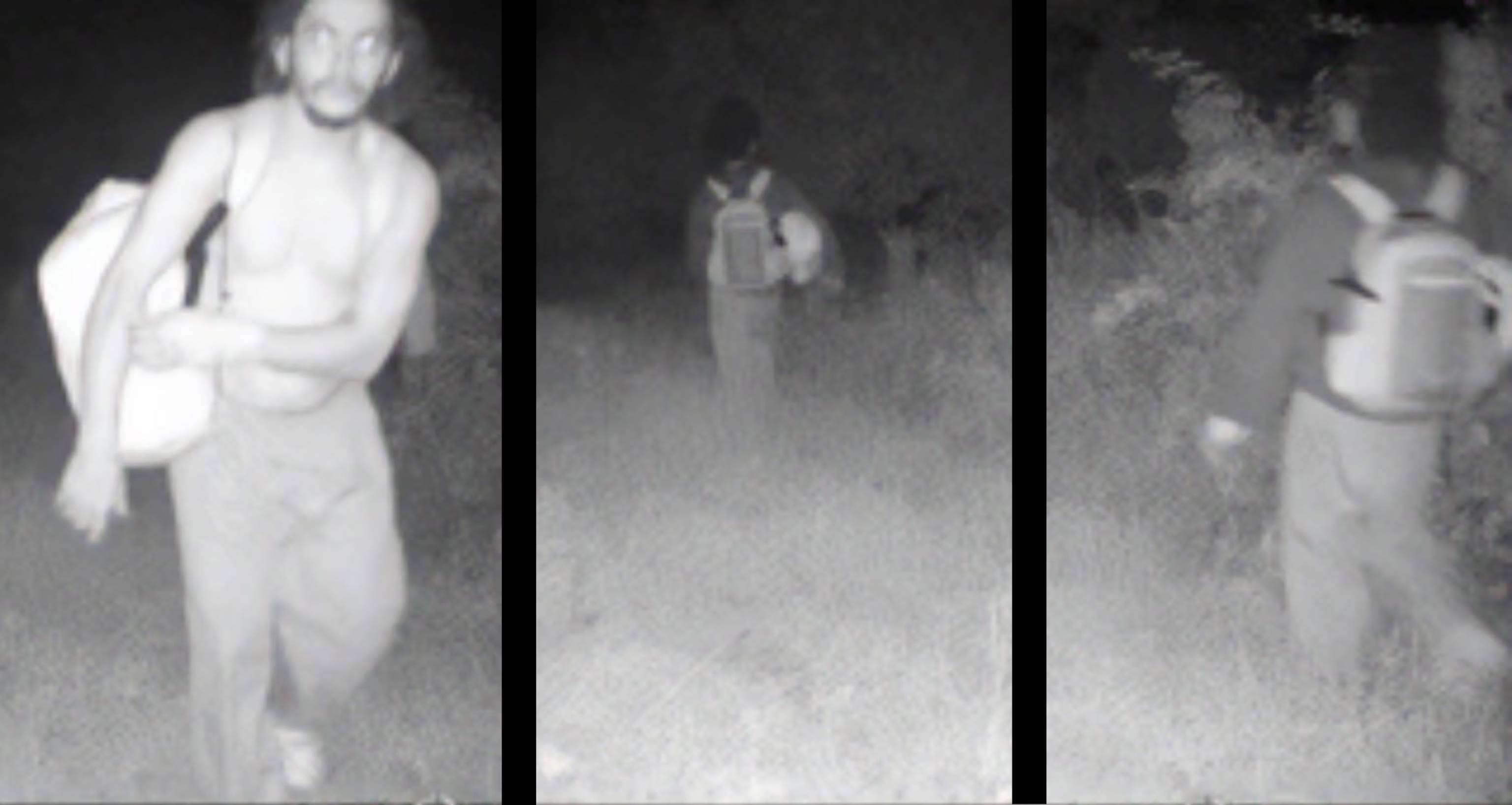 Escapee Danelo Cavalcante is seen in trail-cam video on the property of Longwood Gardens, Sept. 4, 2023, in Pennsylvania.