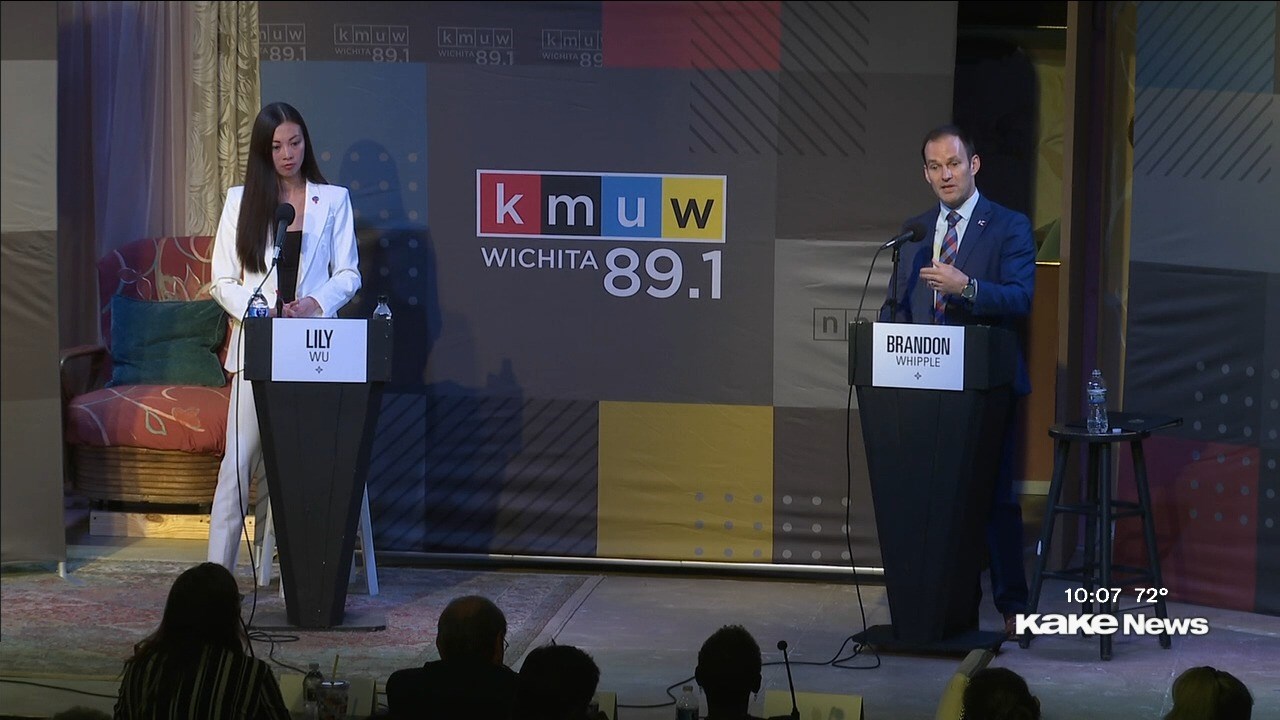 Whipple Wu meet in first general election debate KAKE