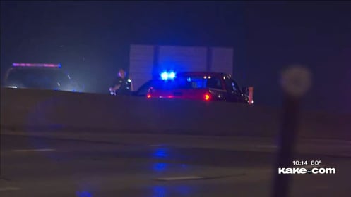 No one harmed after wrong-way driver causes crash on Kellogg
