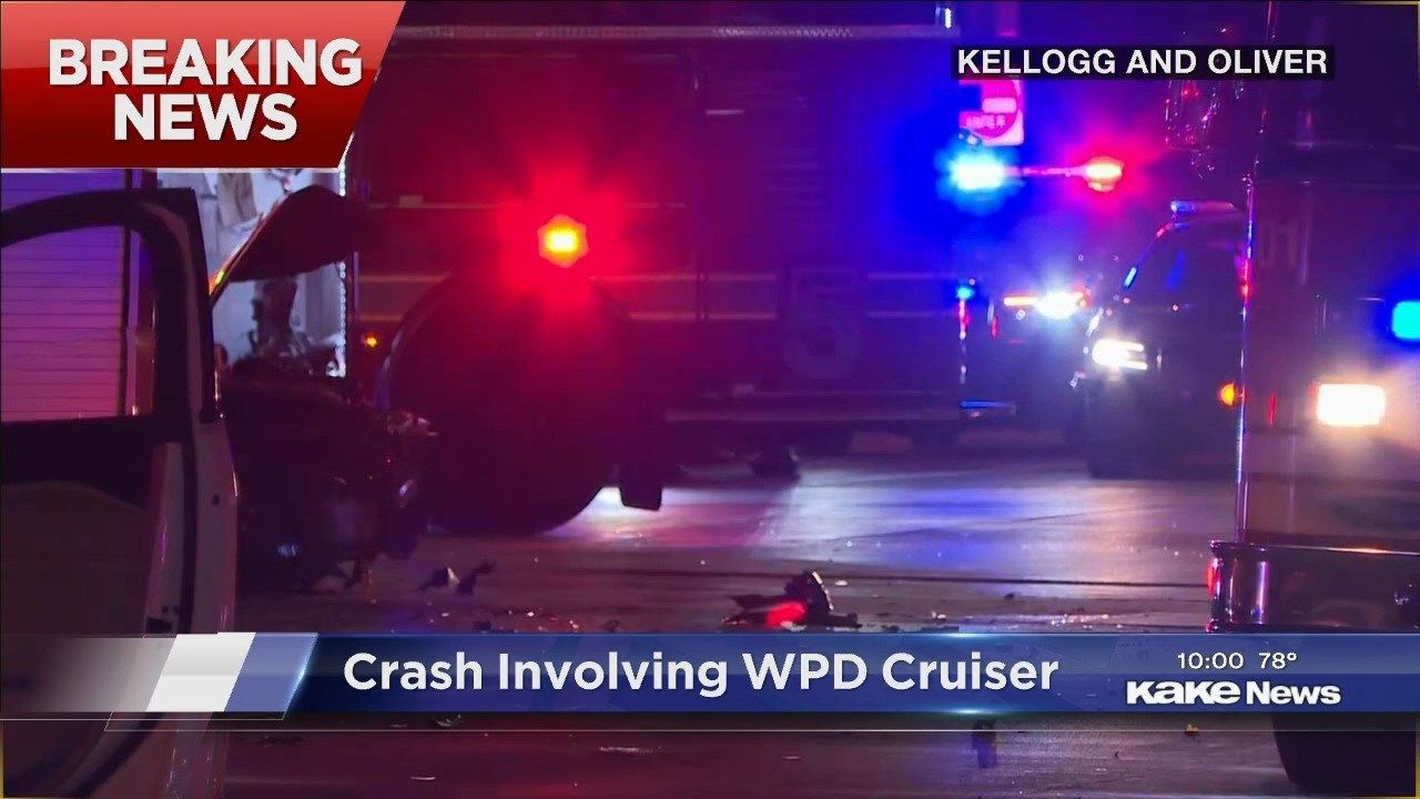 Wichita police officers, 2 others hurt in rollover crash involving 3