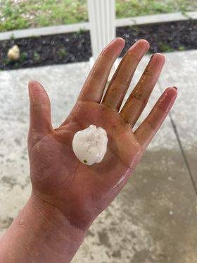 Ping pong sized hail fell in Garfield, Kan.